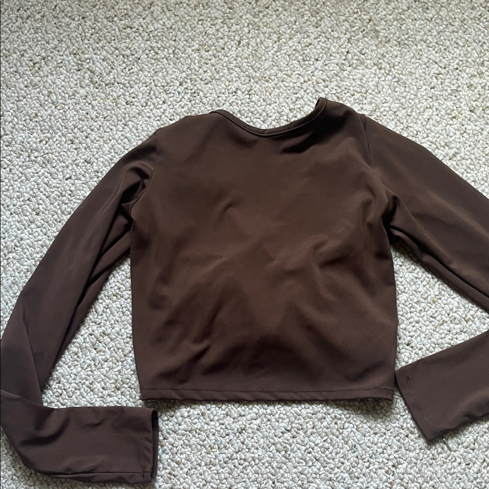 Cotton On Chocolate Brown Long Sleeve Blouse